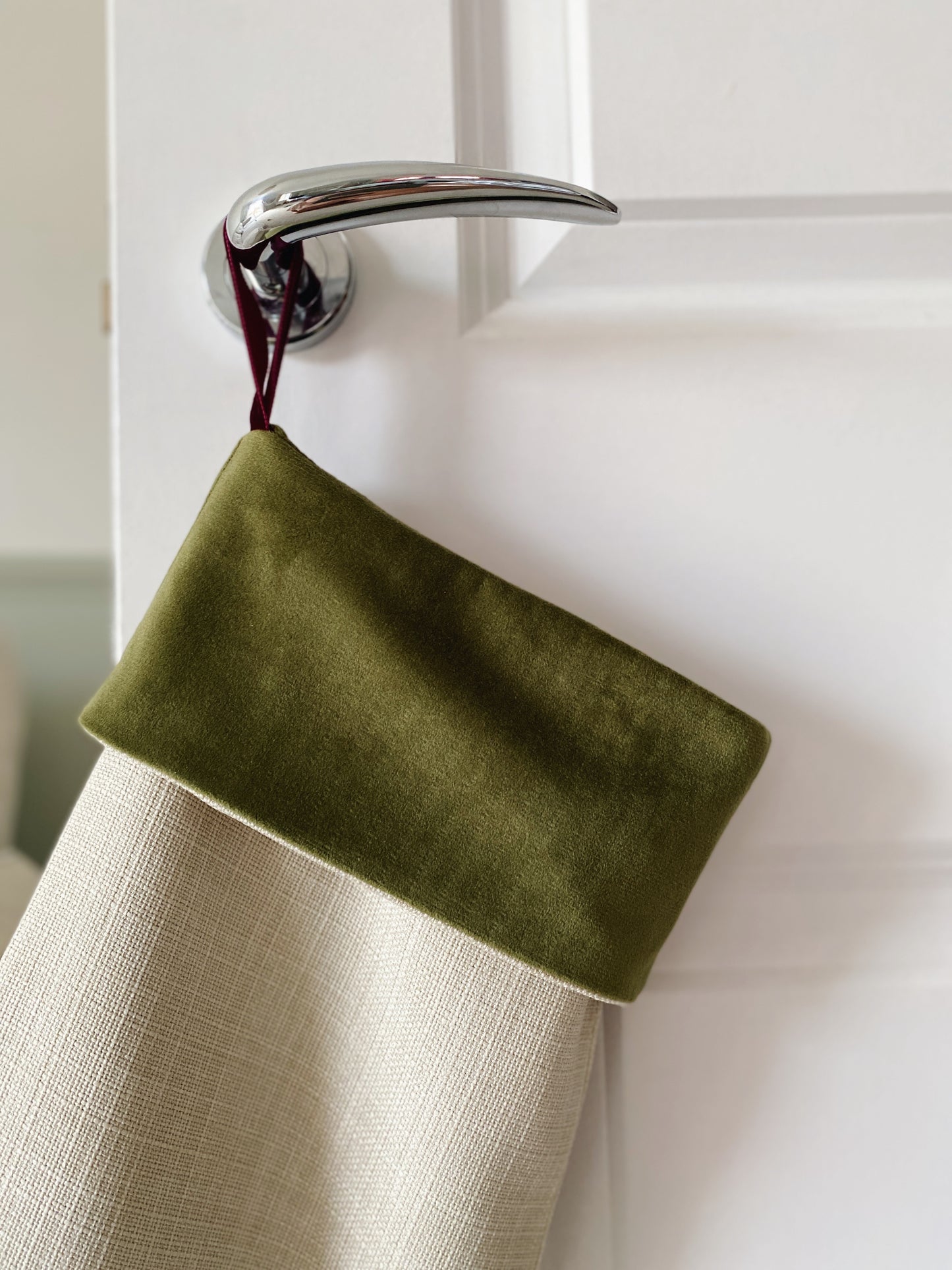 The Luna Luxury Velvet-Lined Christmas Stocking