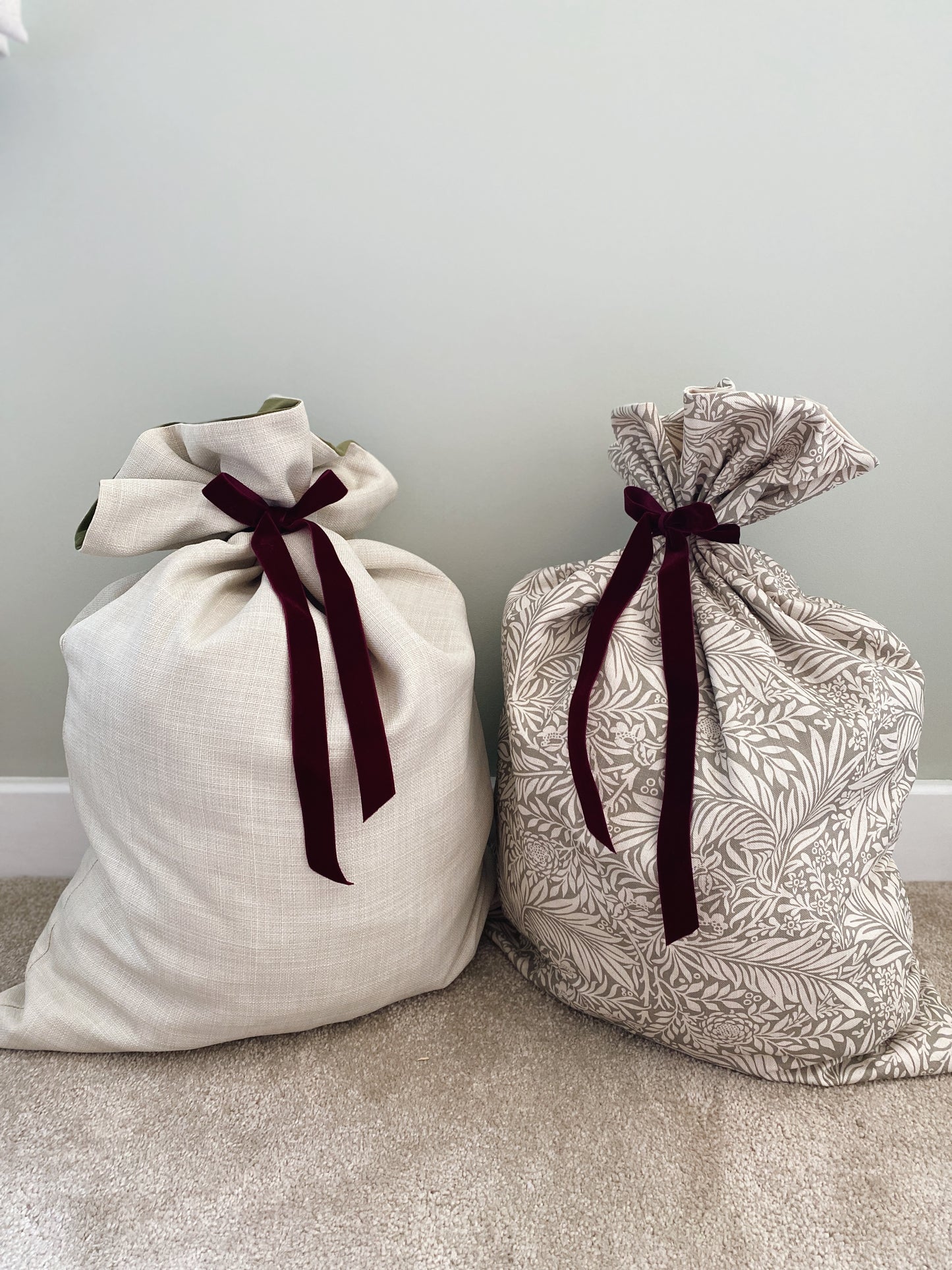 The Delilah Luxury Velvet-Lined Christmas Santa Sack