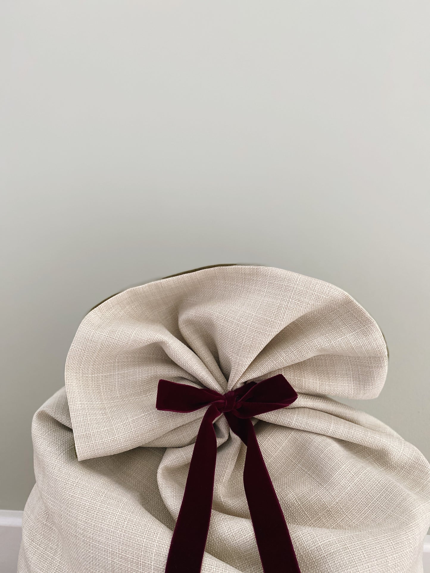 The Luna Luxury Velvet-Lined Christmas Santa Sack