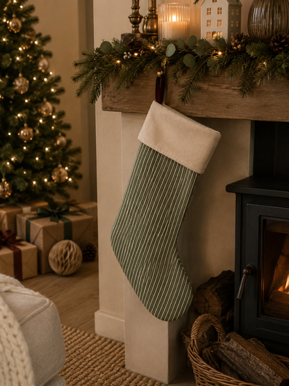 The Valerie Luxury Velvet-Lined Christmas Stocking