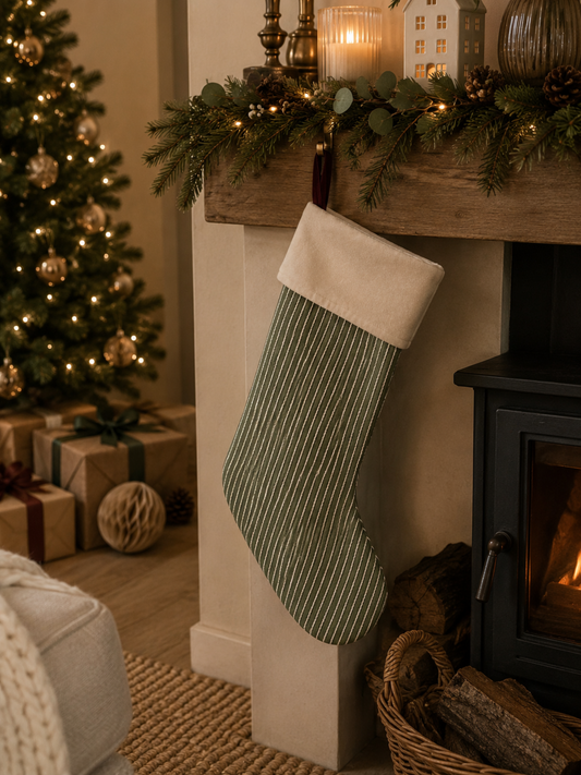 The Valerie Luxury Velvet-Lined Christmas Stocking