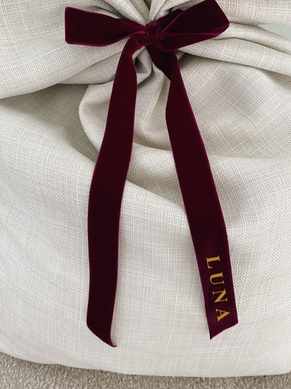 Personalised Luna Luxury Velvet-Lined Christmas Santa Sack