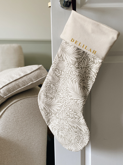 Personalised Delilah Luxury Velvet-Lined Christmas Stocking