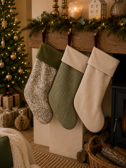 The Luna Luxury Velvet-Lined Christmas Stocking
