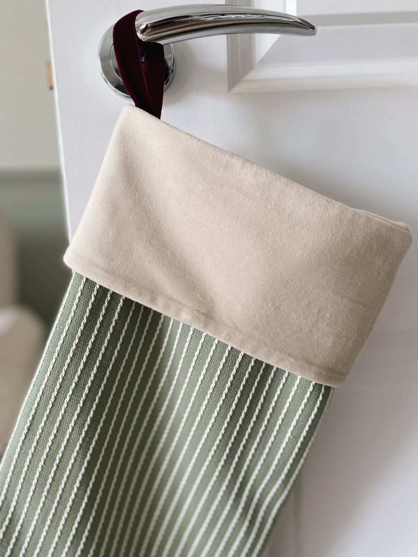 The Valerie Luxury Velvet-Lined Christmas Stocking