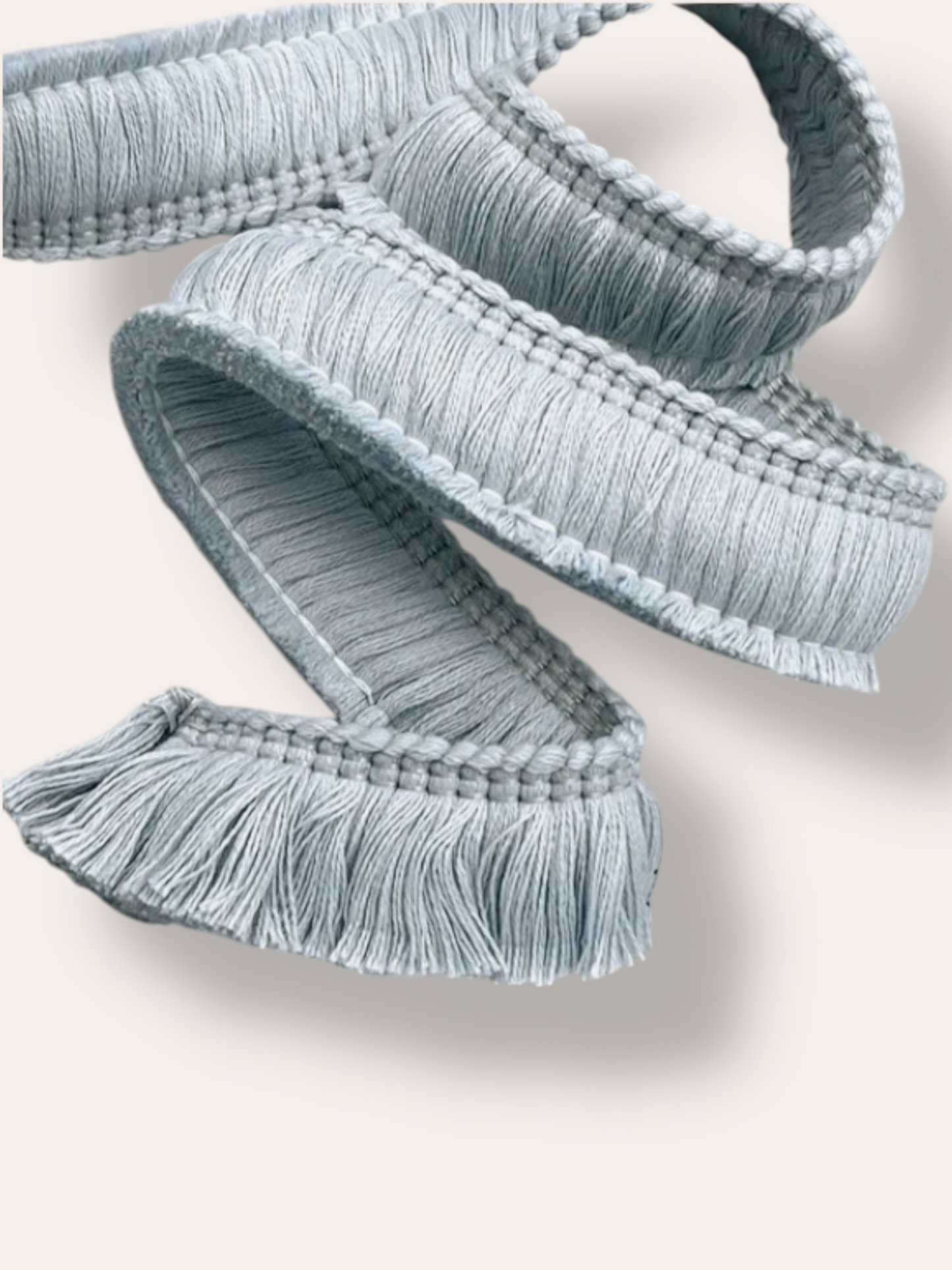 Powder Blue Fringe Trim Swatch