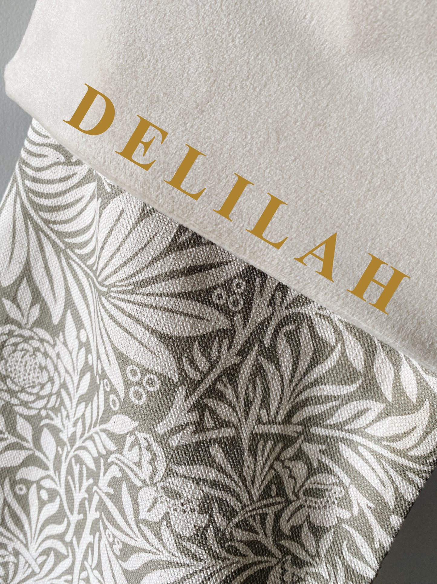 Personalised Delilah Luxury Velvet-Lined Christmas Stocking