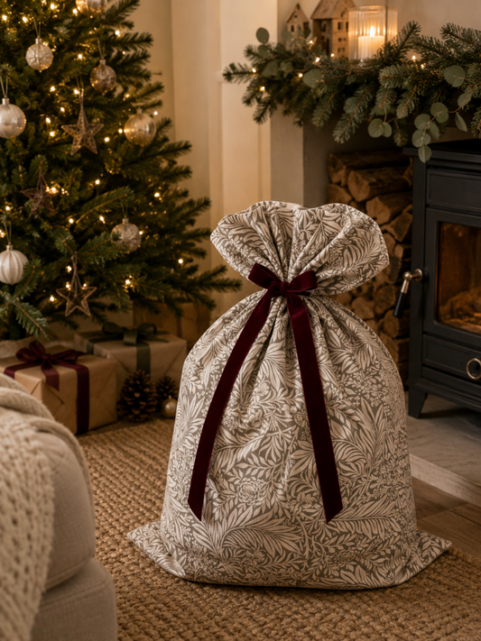 The Delilah Luxury Velvet-Lined Christmas Santa Sack