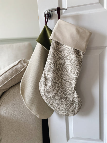 The Luna Luxury Velvet-Lined Christmas Stocking